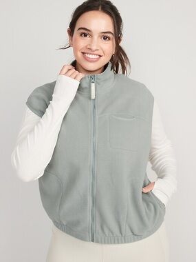 Old Navy Light Blue Fleece Zip Up Vest